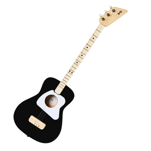 Loog Pro Acoustic kids Guitar 3-strings Ages 6+ Learning App and Lessons Included Black