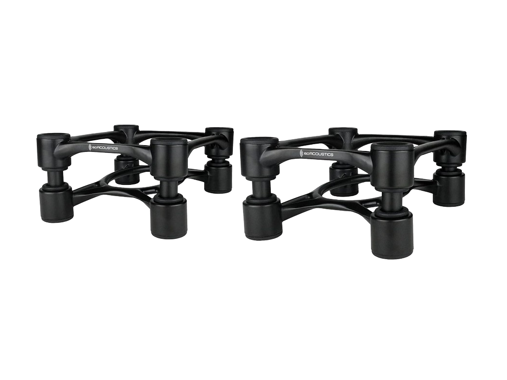 IsoAcoustics Aperta Series Isolation Speaker Stands with Tilt Adjustment: Aperta (6.1" x 7.5") Black Pair