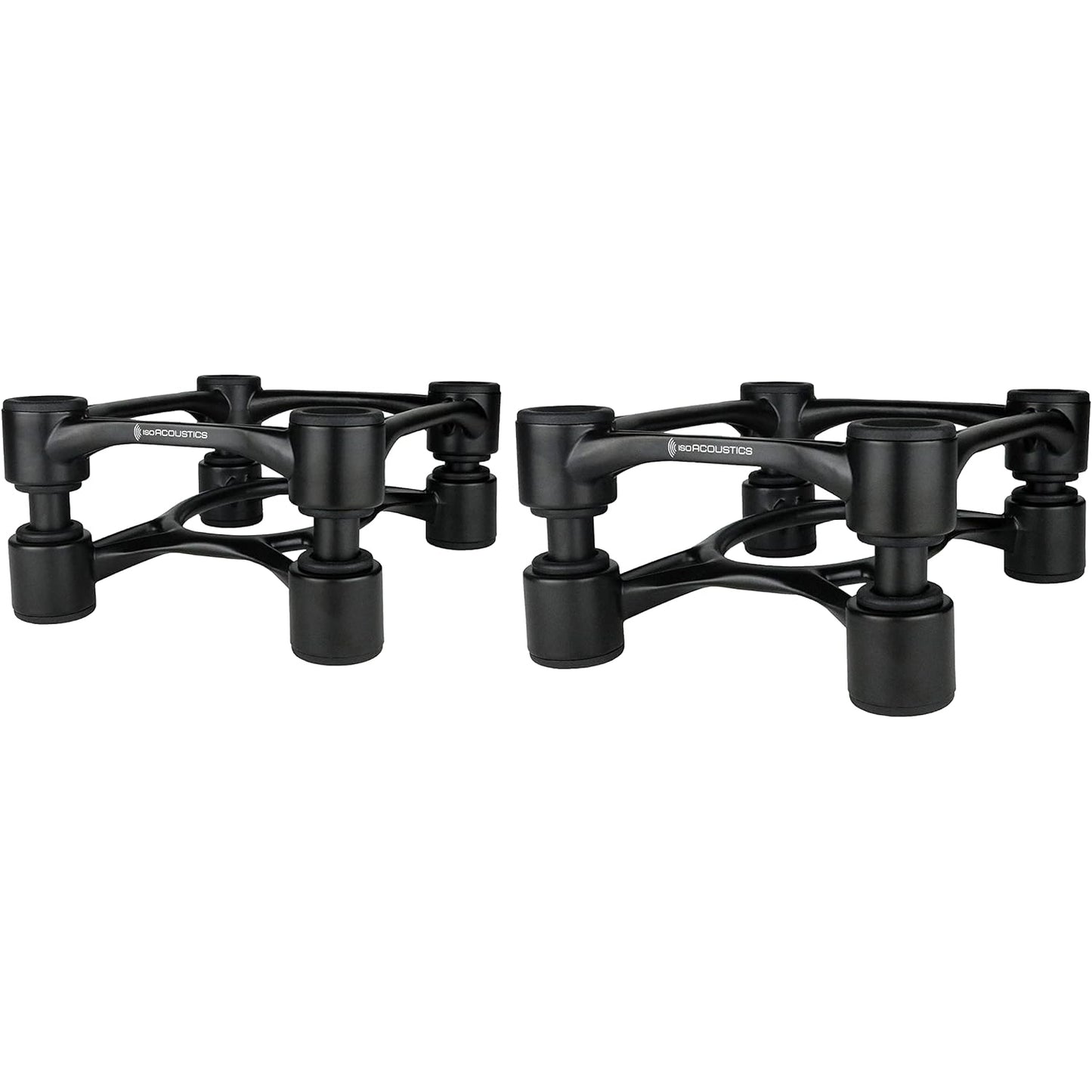 IsoAcoustics Aperta Series Isolation Speaker Stands with Tilt Adjustment: Aperta (6.1" x 7.5") Black Pair