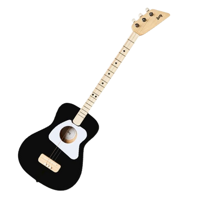 Loog Pro Acoustic kids Guitar 3-strings Ages 6+ Learning App and Lessons Included Black