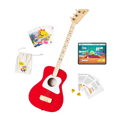 Loog Pro Acoustic kids Guitar 3 strings Ages 6+ RED