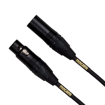 Mogami Gold STUDIO-02 XLR Microphone Cable, XLR-Female to XLR-Male, 3-Pin, Gold Contacts, Straight Connectors, 2 Foot