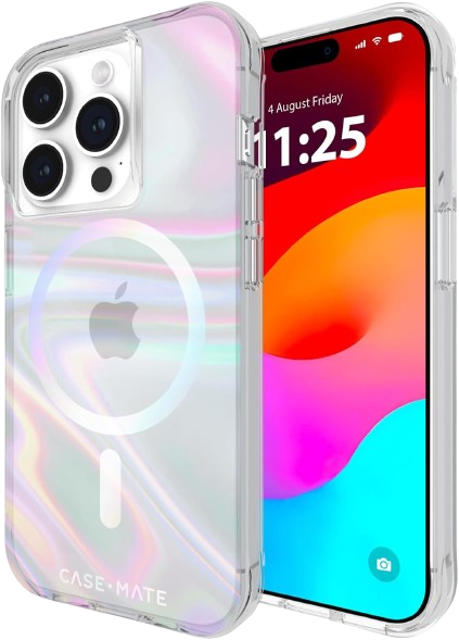 Case-Mate iPhone 15 Pro Max Case - Soap Bubble [12ft Drop Protection] [Compatible with MagSafe] Magnetic Cover with Iridescent Swirl Effect for iPhone 15 Pro Max 6.7", Anti-Scratch, Shockproof