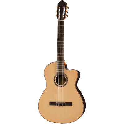 Lucero LFN200SCE Spruce/Rosewood Thinline Acoustic-Electric Classical Guitar Natural