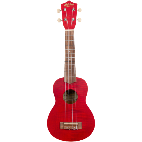 Mitchell MU45F Exotic Soprano Ukulele Flamed Maple Cherry