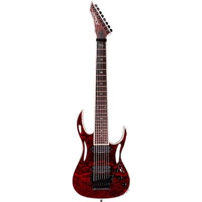 B.C. Rich Shredzilla 8 Prophecy Archtop with Floyd Rose Electric Guitar Black Cherry