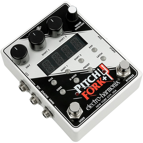 Electro-Harmonix Pitch Fork+ Polyphonic Pitch-Shifter Effects Pedal White