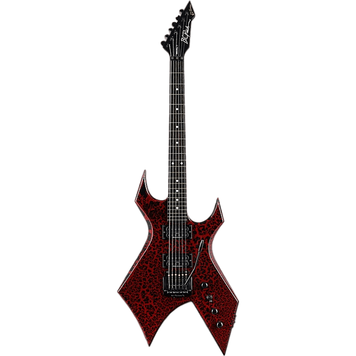 B.C. Rich Stranger Things "Eddie's" Limited-Edition Replica and Inspired USA Custom Shop Warlock Electric Guitar Red Crackle