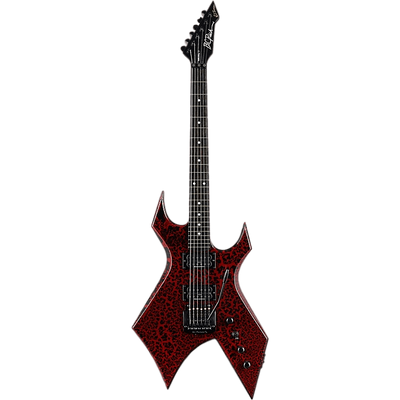 B.C. Rich Stranger Things "Eddie's" Limited-Edition Replica and Inspired USA Custom Shop Warlock Electric Guitar Red Crackle