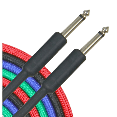 Musician's Gear Braided Instrument Cable 1/4" Black 30 ft.