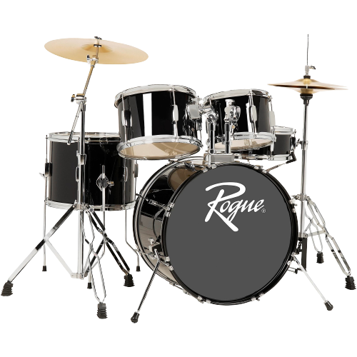 Rogue 5-Piece Complete Drum Set Black