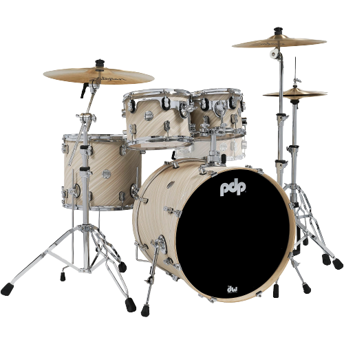 PDP by DW Concept Maple 4-Piece Shell Pack With Chrome Hardware Twisted Ivory