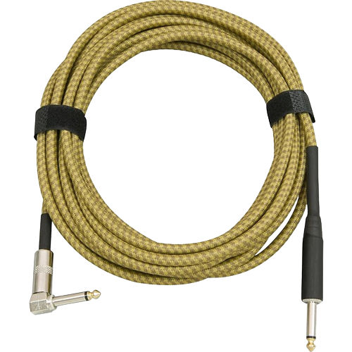 Musician's Gear Tweed Right Angle Instrument Cable Gold 20 ft.