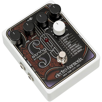 Electro-Harmonix STRING9 String Ensemble and String Synthesizer Effects Pedal Black and White