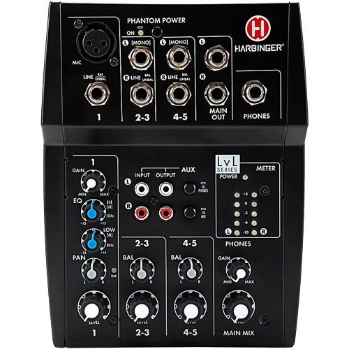 Harbinger L502 5-Channel Mixer With XLR Mic Preamp