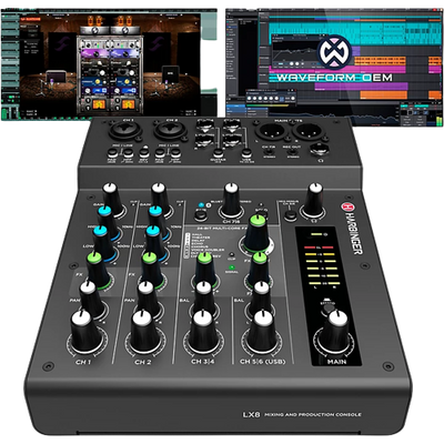 Harbinger LX8 8-Channel Analog Mixer With Bluetooth, FX and USB Audio