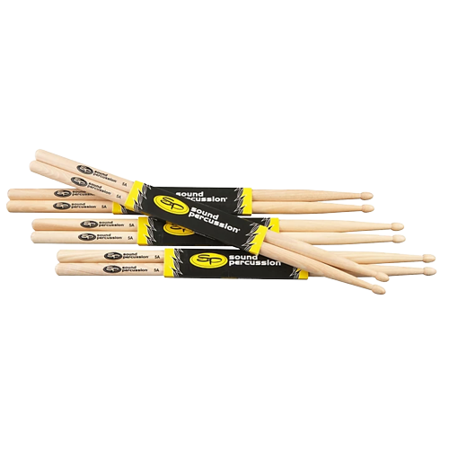 Sound Percussion Labs Hickory Drum Sticks 4-Pack 5A Wood