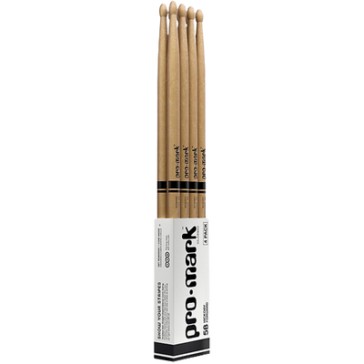 Promark Classic Forward Hickory Drum Sticks, Buy 3 Pair, Get 1 Pair Free 5B Wood Tip