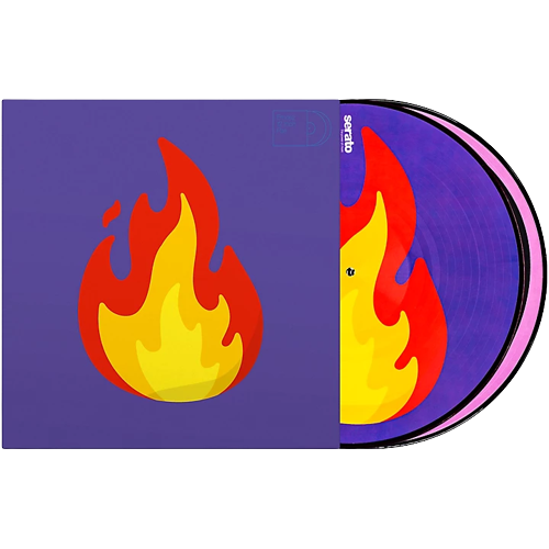 Serato Emoji #2 Flame/Record 12" Control Vinyl Pair