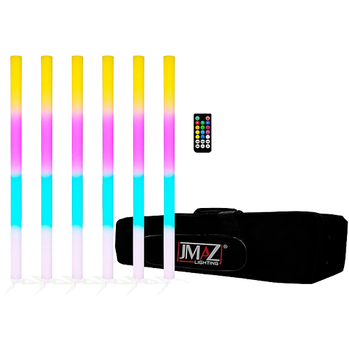 JMAZ LIGHTING Galaxy Tube 6pk Package with 6 Battery Powered LED Effect Tube