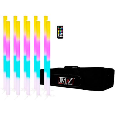 JMAZ LIGHTING Galaxy Tube 10pk Package with 10 Battery Powered LED Effect Tube