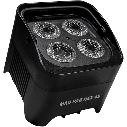 JMAZ LIGHTING Mad Par HEX 4S Battery-Powered LED Uplight Black