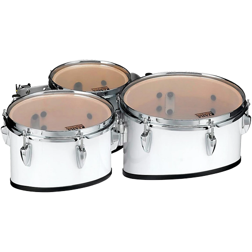 Tama Marching Starlight Marching Tenor Drums Trio with Carrier 8, 10, 12 in. Sugar White