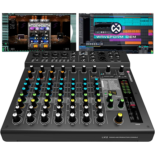 Harbinger LX12 12-Channel Analog Mixer With Bluetooth, FX and USB Audio