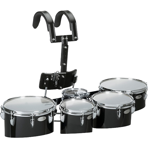 Sound Percussion Labs Birch Marching Quints with Carrier 6/8/10/12/13 Black