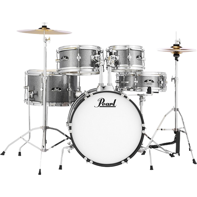 Pearl Roadshow Jr. Drum Set With Hardware and Cymbals Grindstone Sparkle