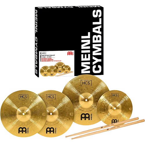 MEINL HCS Cymbal Pack With Free Splash, Sticks and Lessons