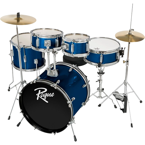 Rogue Junior Kicker 5-Piece Drum Set Metallic Blue