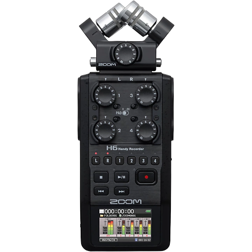 Zoom H6 Pro Handheld Recorder, All-Black Edition