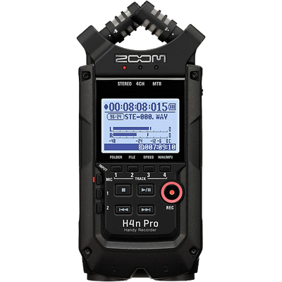 Zoom H4n Pro Handheld Recorder, All-Black Edition