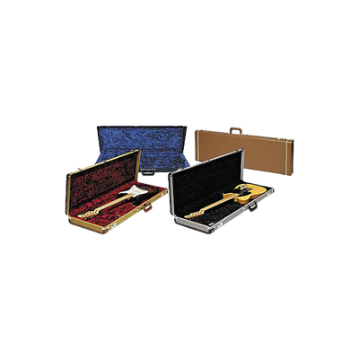 Fender Strat/Tele Hardshell Case Brown Gold Plush Interior