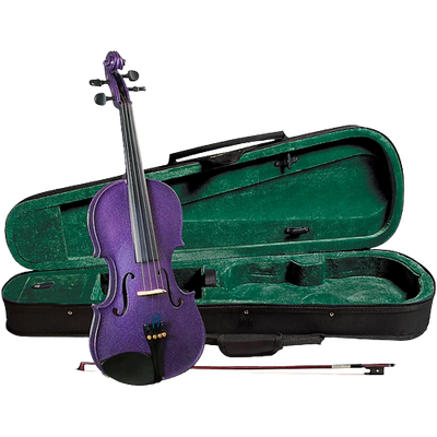 Cremona SV-75PP Premier Novice Series Sparkling Purple Violin Outfit 4/4 Outfit