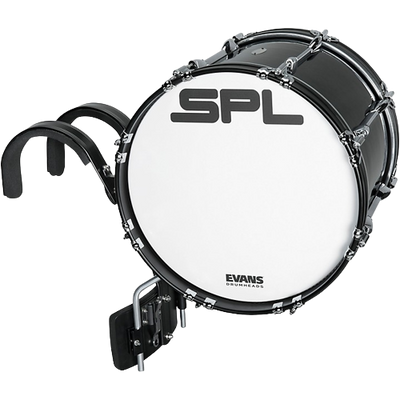 Sound Percussion Labs Birch Marching Bass Drum with Carrier - Black 16 x 14 in.