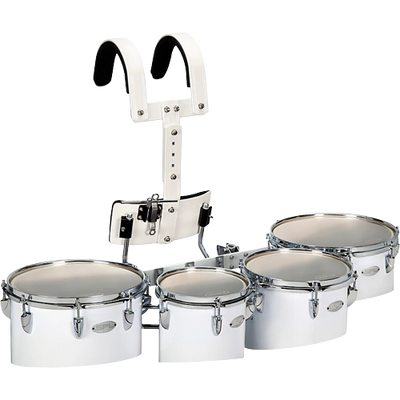 Sound Percussion Labs Birch Marching Quads with Carrier 8/10/12/13 White