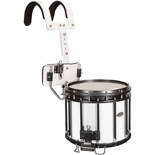 Sound Percussion Labs High-Tension Marching Snare Drum with Carrier 13 x 11 in. White